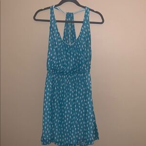 Peppermint Blue Cat Print Dress